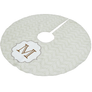 Anfänglicher Baumrock mit weißem Baumleder Polyester Weihnachtsbaumdecke