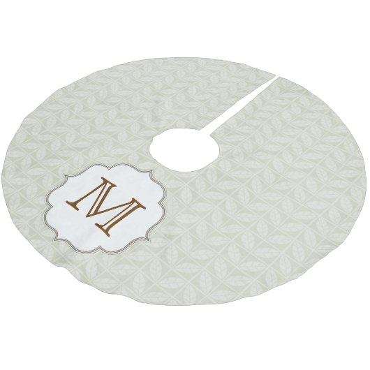 Anfänglicher Baumrock mit weißem Baumleder Polyester Weihnachtsbaumdecke (Schrägansicht)