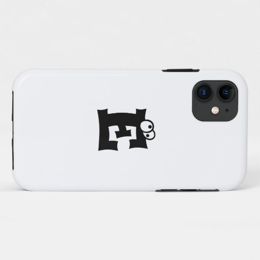 Anfänglicher Buchstabe Weiß | Monogram Playable Ph Case-Mate iPhone Hülle (Rückseite (Horizontal))