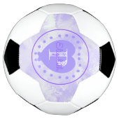 Anfänglicher Chic Monogram Purple Heart Watercolor Fußball (Gedreht)