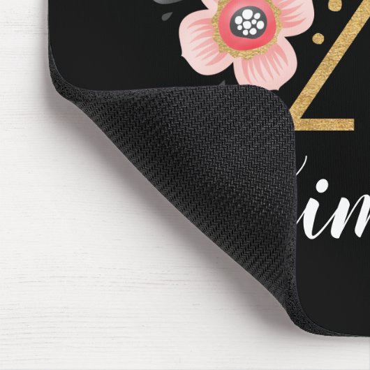 Anfänglicher Girly Letter X, schwarz, klassisch pi Mousepad (Ecke)