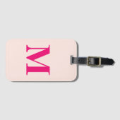 Anfänglicher Individuelle Name rosa, rosa, rosa, r Gepäckanhänger (Vorderseite (Horizontal))