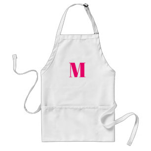 Anfänglicher monogramer Customize hot pink fuchsia Schürze