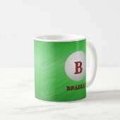Anfänglicher Name A B C D E F G Golf Ball ändern Kaffeetasse (VorderseiteRechts)