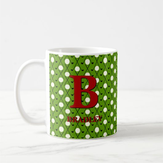 Anfänglicher Name A B C D E F G Golf Stick ändern Kaffeetasse (Links)