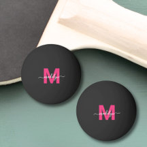 Anfänglicher Name der rosa Schwarzen Monogrammkart