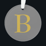 Anfänglicher Name des modernen grauen Farbmonogram Ornament<br><div class="desc">Sie können die Schriftart,  Hintergrundbild und Farbe,  Buchstaben und Buchstaben leicht ändern.</div>