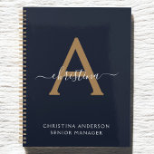 Anfänglicher Name des modernen Navy Blue Gold Mono Planer