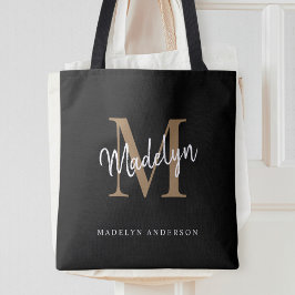 Anfänglicher Name des modernen schwarzen Monogram- Tasche