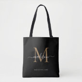 Anfänglicher Name des modernen schwarzen Monogram- Tasche (Vorderseite)