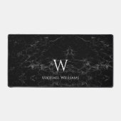 Anfänglicher Name des Monogrammes aus schwarzem Ma Schreibtischunterlage (Vorderseite)