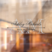 Anfänglicher Name des Monogramms für Skripte Gray Fensteraufkleber (Blatt 2)