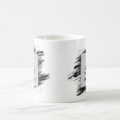 Anfänglicher Name Schwarzer Pinsel ändern - A B C  Kaffeetasse (Mittel)