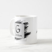 Anfänglicher Name Schwarzer Pinsel ändern - G H I Kaffeetasse (Vorderseite Links)