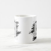 Anfänglicher Name Schwarzer Pinsel ändern - G H I Kaffeetasse (Mittel)