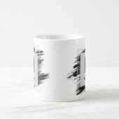 Anfänglicher Name Schwarzer Pinsel ändern - M N O Kaffeetasse (Mittel)
