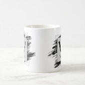 Anfänglicher Name Schwarzer Pinsel ändern - W X Y Kaffeetasse (Mittel)