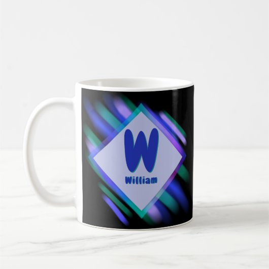 Anfänglicher Name, weiche Farbe ändern - W X Y Z Kaffeetasse (Links)