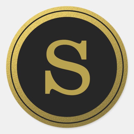 Anfänglicher Umschlag Aufkleber für Schwarz-Gold-M (Vorderseite)