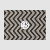 Anfänglicher, Zickzack Golddruckmonogramm-Letter Seidenpapier (Vorderseite)