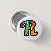 Anfängliches Blech R von jrf.a ,(R letter) Button (Vorne & Hinten)