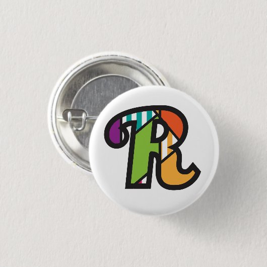 Anfängliches Blech R von jrf.a ,(R letter) Button (Vorne & Hinten)