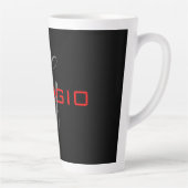 Anfängliches Monogramm - Anfänglich schwarz rot -  Milchtasse (Rechts)