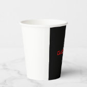 Anfängliches Monogramm - Anfänglich schwarz rot -  Pappbecher (Rechts)