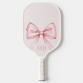 Anfängliches Monogramm des rosafarbenen Bowes Pickleball Schläger (Vorderseite)