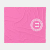 Anfängliches Monogramm für den griechischen Tasten Fleecedecke (Vorderseite (Horizontal))