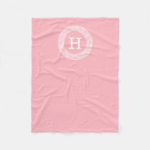 Anfängliches Monogramm für den weißen griechischen Fleecedecke