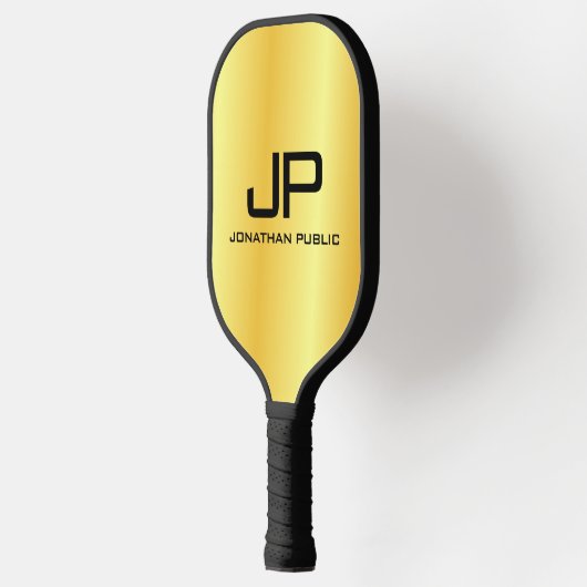 Anfängliches Monogramm mit doppelseitiger Vorlage Pickleball Schläger (Links)