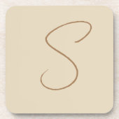 Anfängliches Monogramm mit klassischer Handschrift Getränkeuntersetzer (Vorderseite)