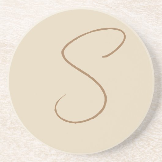 Anfängliches Monogramm mit klassischer Handschrift Getränkeuntersetzer (Vorne)