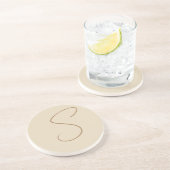 Anfängliches Monogramm mit klassischer Handschrift Getränkeuntersetzer (Seite)