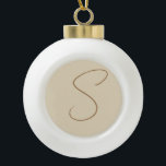 Anfängliches Monogramm mit klassischer Handschrift Keramik Kugel-Ornament<br><div class="desc">Diese Vorlage kann an alle beruflichen Beruf angepasst werden.</div>