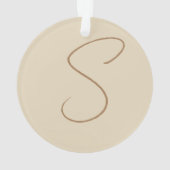 Anfängliches Monogramm mit klassischer Handschrift Ornament (Rückseite)