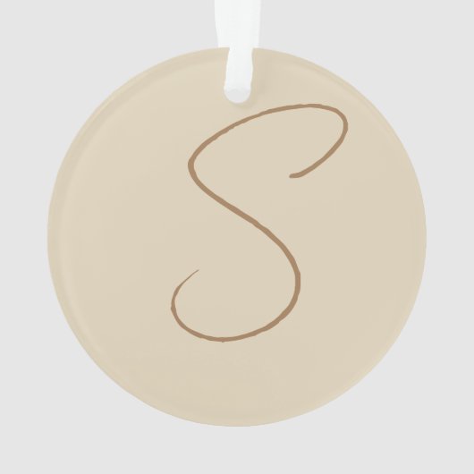 Anfängliches Monogramm mit klassischer Handschrift Ornament (Rückseite)