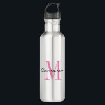 Anfängliches Monogramm und Personalisiertes Gesche Edelstahlflasche<br><div class="desc">Initial und Name Personalisiert</div>