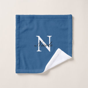 Anfängliches monogrammiertes handgeschriebenes eig waschlappen