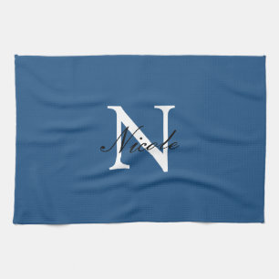 Anfängliches monogrammiertes handschriftliches eig geschirrtuch