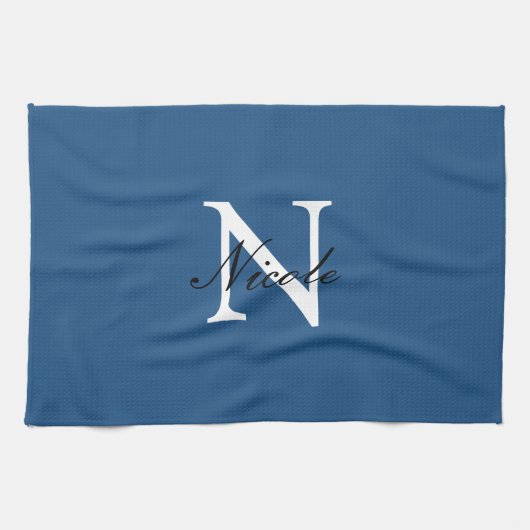 Anfängliches monogrammiertes handschriftliches eig geschirrtuch (Horizontal)