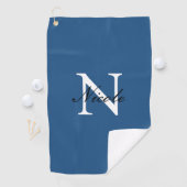 Anfängliches monogrammiertes handschriftliches eig golfhandtuch (Insitu)