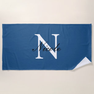 Anfängliches monogrammiertes handschriftliches eig strandtuch