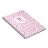 Anfängliches Notebook mit rosa Chic Monogram Notizblock (Rechte Seite)