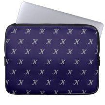 Anfängliches Tablethülle (Navy Blau & Silber)