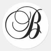 Anfangs-B-Rundaufkleber Runder Aufkleber (Vorderseite)