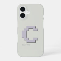 Anfangs-C Retro-Pixel-Art-Monogramm-Handyhülle