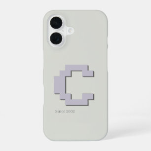 Anfangs-C Retro-Pixel-Art-Monogramm-Handyhülle iPhone 16 Hülle