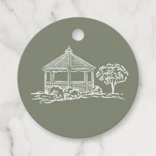 Anfangs-Gazebo-Hochzeitsgunst-Tag Geschenkanhänger